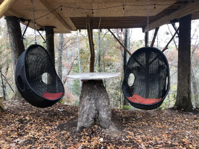 luxury cabin of the DIY guys rocking chairs