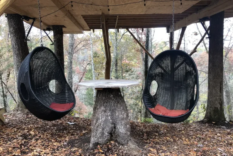 luxury cabin of the DIY guys rocking chairs