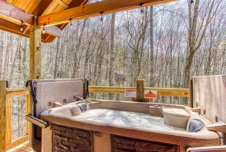 owls nest tree house hottub