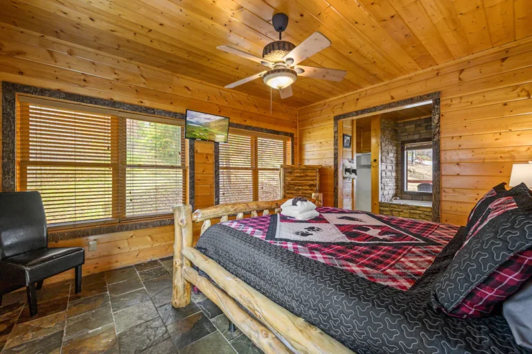 splashing treehouse master bedroom
