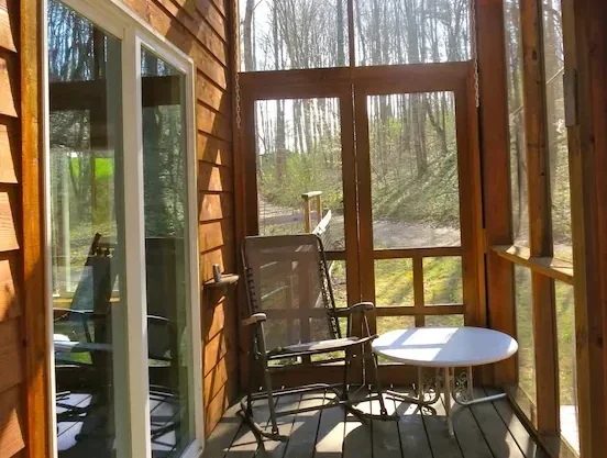 kick back cabin deck