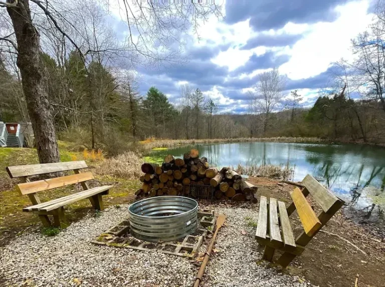 whispering pines at hocking hills firepit